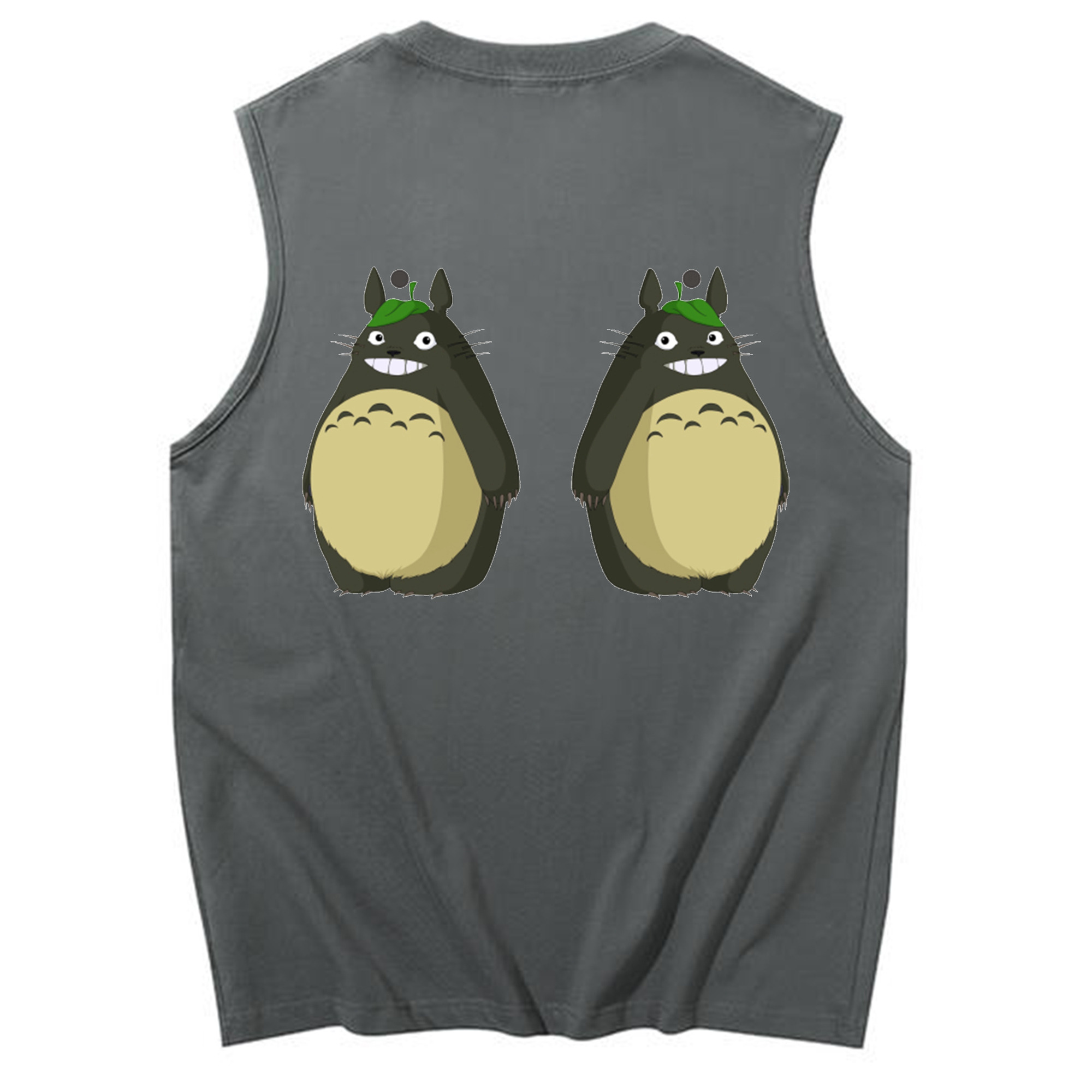 （画像用） となりのトトロ 草壁メイ 草壁サツキ My Neighbor Totoro Satsuki Kusakabe Mei Kusakabe コットン100％タンクトップ（背面プリント）